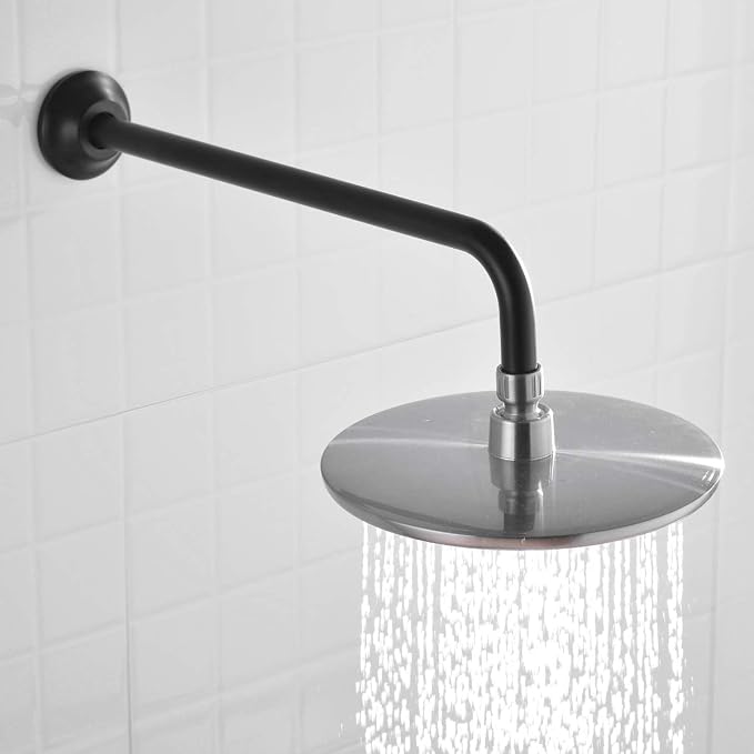 BESTILL 16 Inch L-Shaped Shower Head Extension Arm, Shower Arm and Flange - Image 3