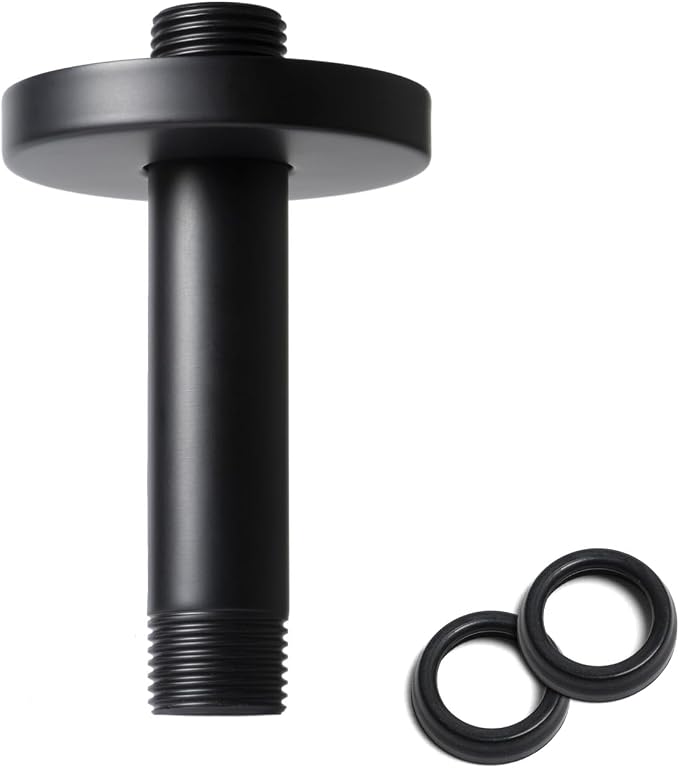 4 Inch Shower Arm with Flange, Ceiling Mounted Shower Head Extension Arm by BSTIIU