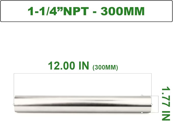 TAISHER 1PCS Stainless Steel Pipe Fittings, 1-1/4" NPT Female x 1-1/4" NPT - Image 2