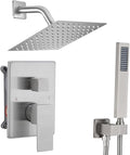 Shower Faucet Set 8 Inch Rainfall Shower Head and Handheld Shower High Pressure by ANNAZOMBATHROOM