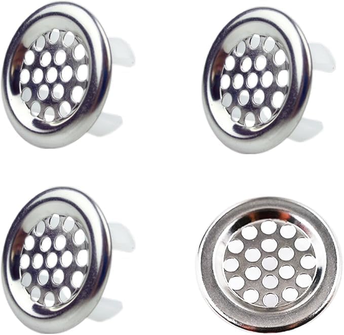 4 Pack Sink Overflow Trim-Ring Stainless Steel Bathroom Kitchen Basin Hole by Alovexiong