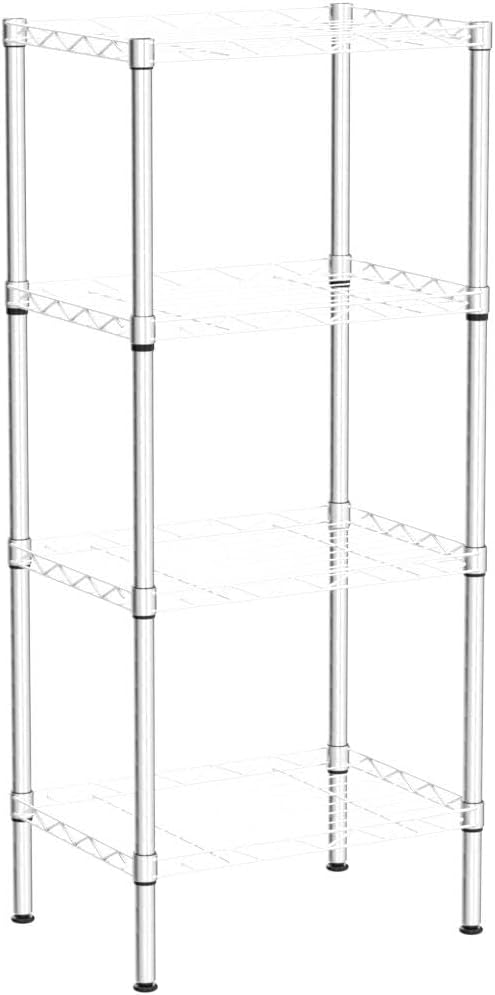 4 Tier Wire Shelving Unit, Height Adjustable Wire Shelves - Image 5