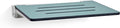 18 inch Silhouette Slimline Folding Wall Mount Shower Bench Seat, Teal Seat by Seachrome