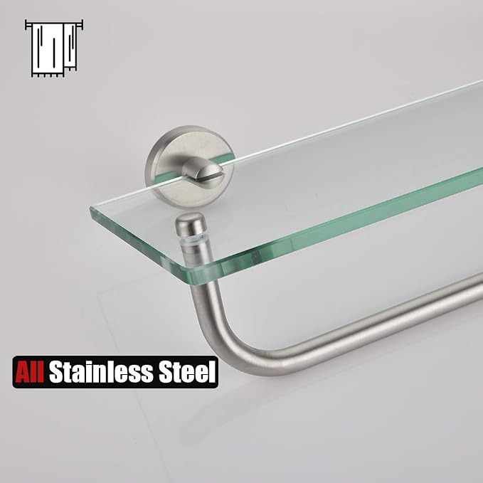JQK Bathroom Glass Shelf, Shelf - Image 6