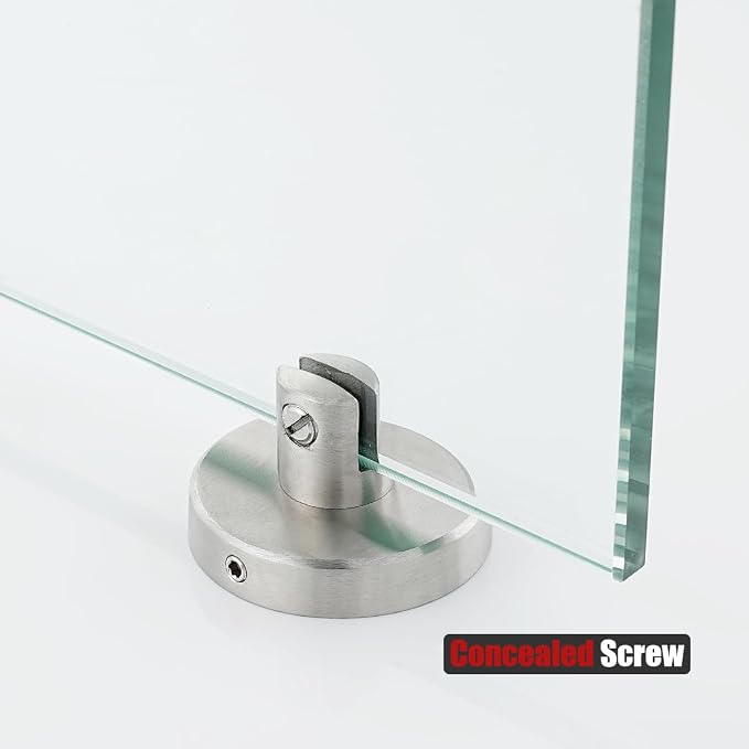 JQK Bathroom Glass Shelf, Tempered Glass Shower Storage 8 by 5 inches, 304 - Image 9