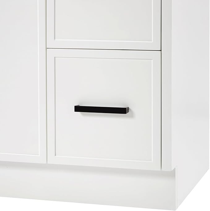 ARIEL Kelly 54 inch Bathroom Vanity Without Sink in White, Bathroom Base Cabinet - Image 7