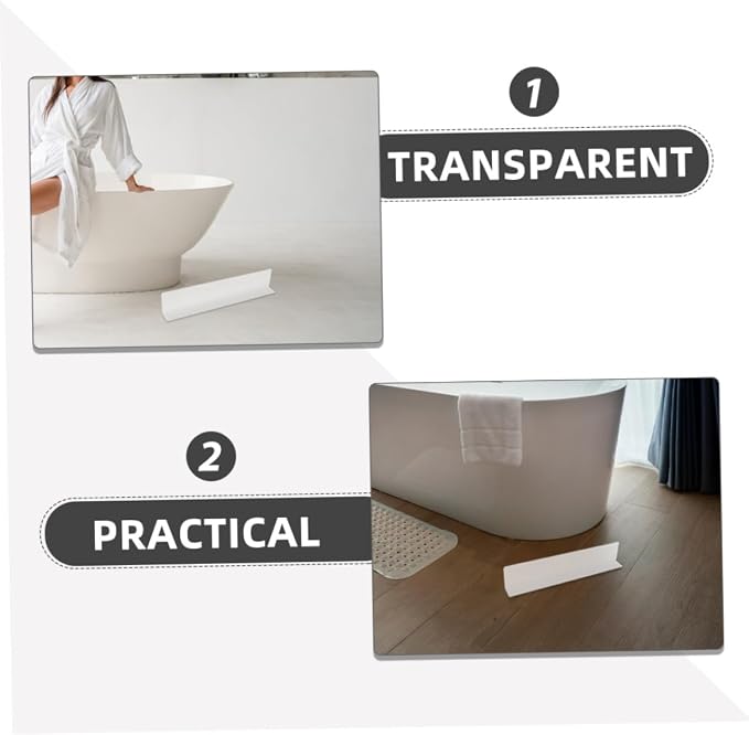 2pcs Clear Bathtub Splash Guard Splash Protector Water Guard - Image 7