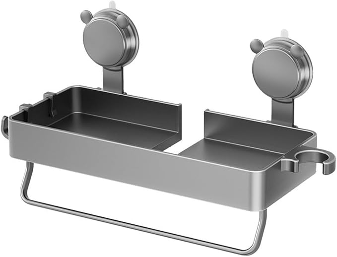 Suction Cup Wall Mounted Suction Shower Rack Organizer No Drilling Shelf Basket - Image 4