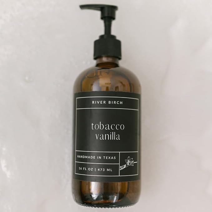 River Birch Tobacco Vanilla Scented Natural Hand Soap - Image 7