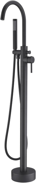 Freestanding Bathtub Faucet Tub Filler Faucets Black Single Handle Floor Mounted by ArtiquaSanitaryWare
