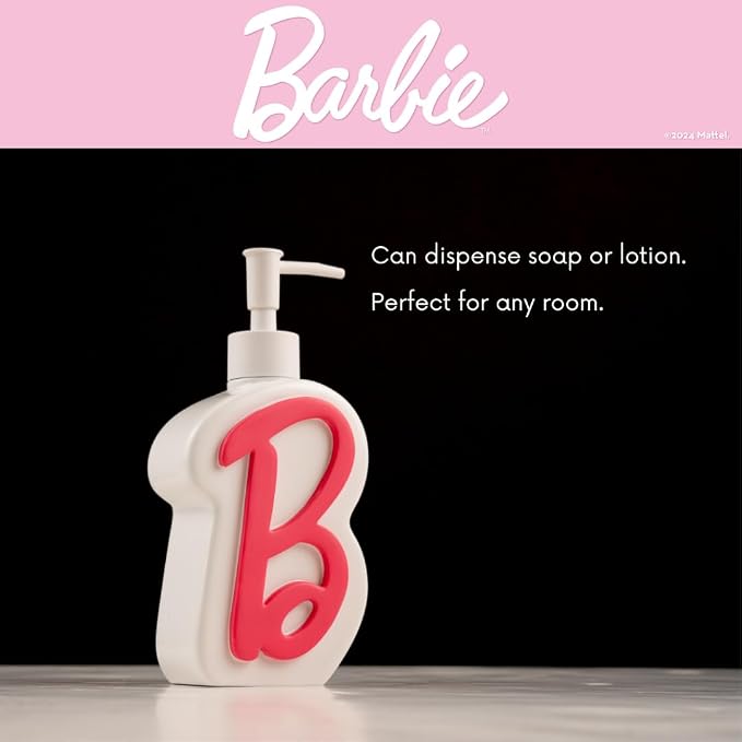 Collectibles Barbie Pink B Monogram Soap/Lotion/Hand Sanitizer Resin Pump - Image 3