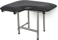 28" x 22.5" Black Padded Wall Mount Folding Right-Handed Transfer Bench Shower by Seachrome