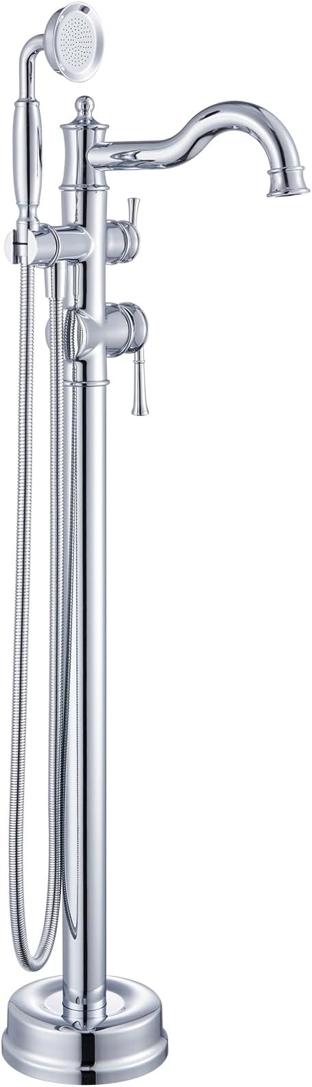 Free Standing Tub Faucet, Qinkell Classic Elegant Gooseneck Freestanding by QinkellSanitaryWare