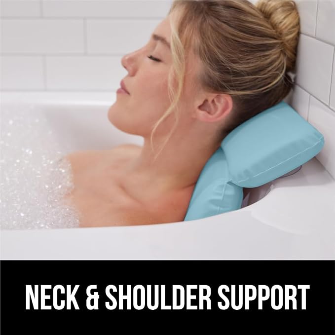 GORILLA GRIP Bath Pillow for Tub, Improved Suction Cups, Luxury Bathtub Pillows - Image 8
