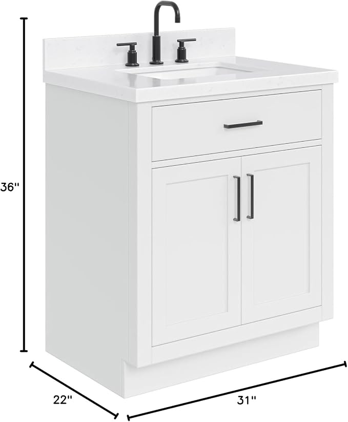ARIEL Hepburn 30 Inch Bathroom Vanity - Image 3