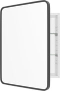 WallBeyond Bathroom 22x28 Inch Black Recessed Medicine Cabinet by WallBeyond