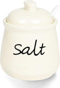 ONTUBE Ceramic Salt Bowl with Lid and Spoon 12oz by ONTUBE