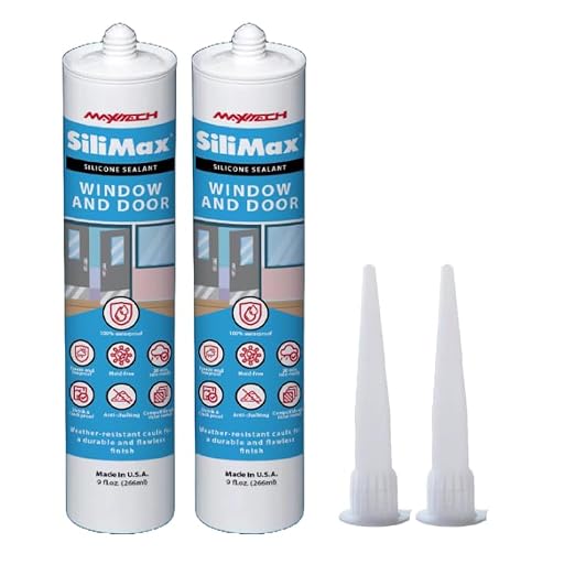 Window & Door – 100% Silicone Caulk White, Window Seal, RTV Silicone Sealant by SILIMAX