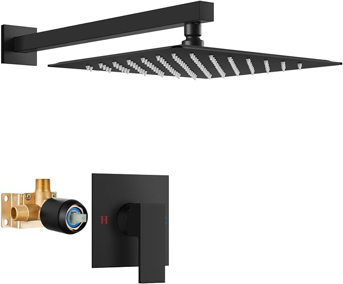 Airuida Shower Faucet Set Bathroom Rain Shower System SUS304 Stainless Steel by Airuida