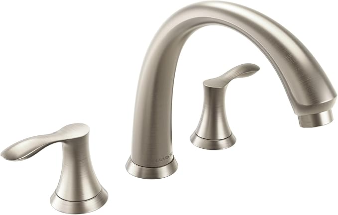 8 inch Widespread Roman Tub Faucet, Lava Odoro Brushed Nickel Tub Faucet by LavaOdoro