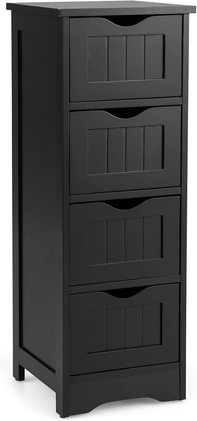 Tangkula Bathroom Floor Cabinet, Freestanding Narrow Side Storage Organizer by TANGKULA