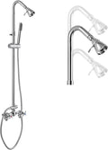 Polish Chrome Wall Mount Outdoor Shower Kit by cinwiny