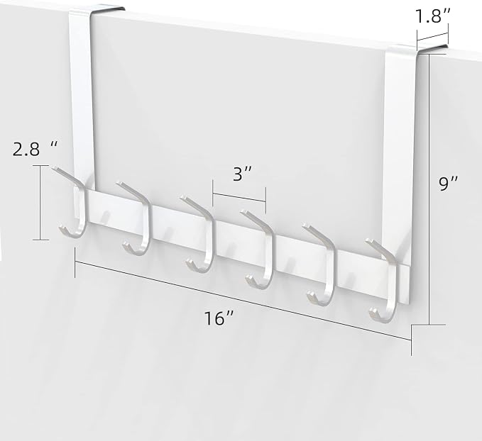 DOKU Over The Door Hook, Heavy Duty Over Door Hanger Holder - Image 5