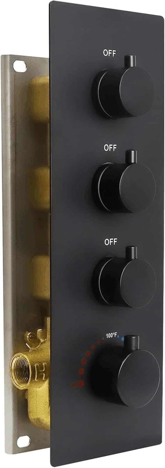 HOMEDEC 3 Way Thermostatic Shower Diverter Valve, Brass 3/4" Inlet and 1/2" by HOMEDEC