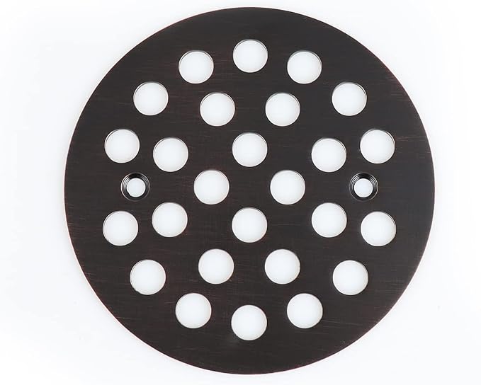 4-1/4 Inch Screw-in Round Floor Drain Cover Replacement Shower Drainer Grates by poyde