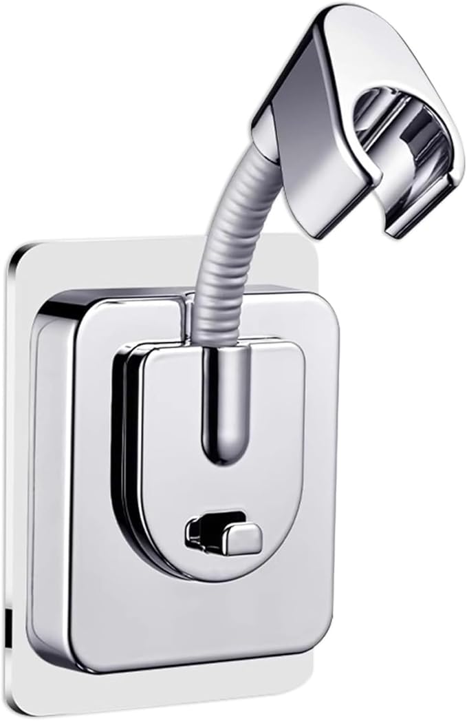 Shower Head Holder Wall Mount, 360° Adjustable Handheld, No-Drill Strong by Jigspsyzh