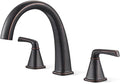 Oil-Rubbed Bronze Roman Tub Faucet, Solid Brass Bathtub Faucet Set by Jabbol
