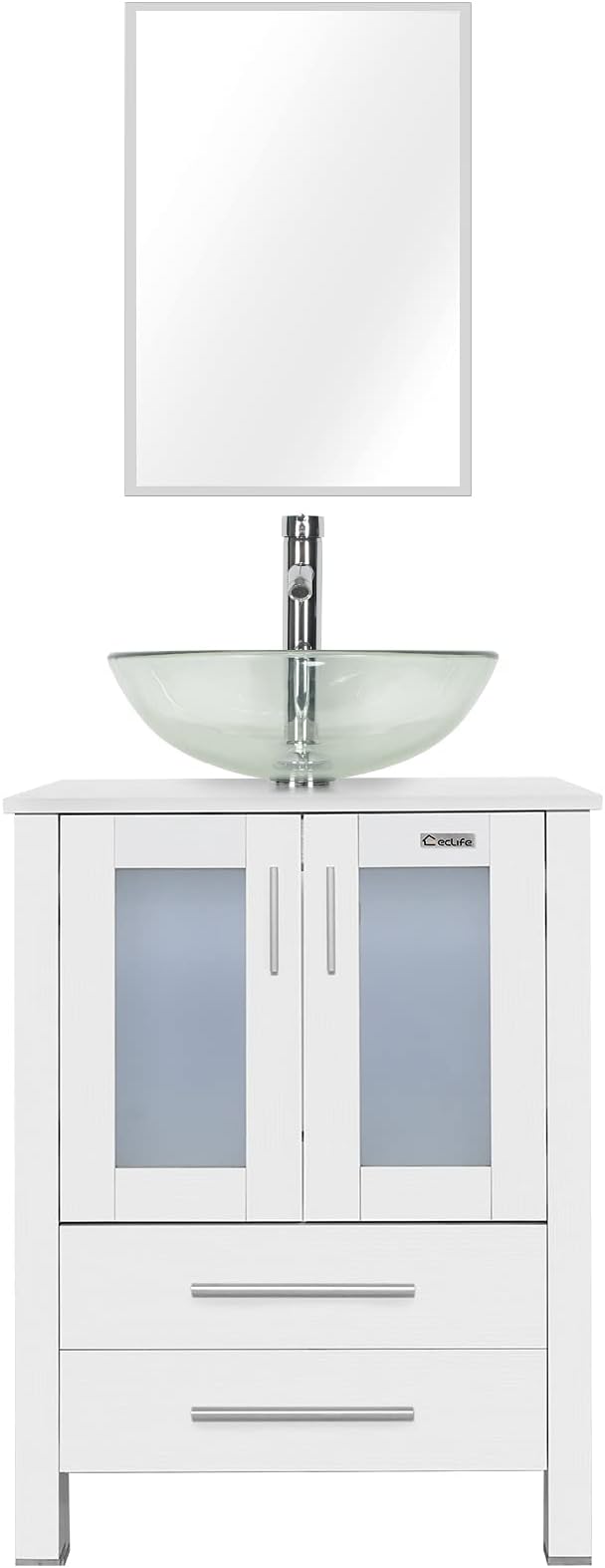 eclife 24" Modern Bathroom Vanity Sink Combo Freestanding Cabinet by eclife