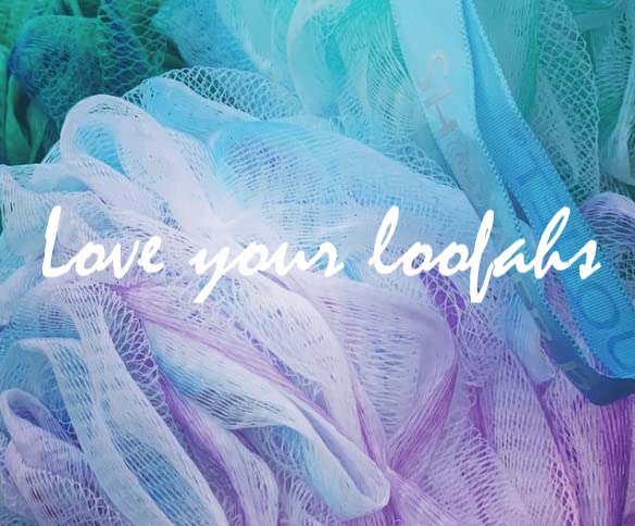 SHOWER BOUQUET Loofah-Bath-Sponge XL Swirl-Mix-Color 4-Pack // Extra-Large 75g - Image 6