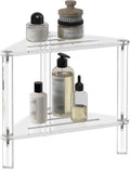 Corner Shower Caddy, 2 Tier Acrylic Bathroom Corner Shelf Clear Standing Shower by Unknown