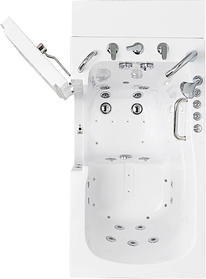 Ella Capri 30"x52" Acrylic Air and Hydro Massage and Heated Seat Walk-In Bathtub - Image 6