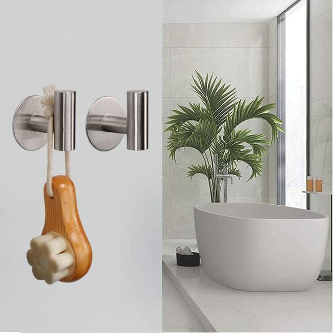 TocTen Bath Towel Hook, Strong Self Adhesive Robe Hook, SUS 304 Stainless Steel - Image 2