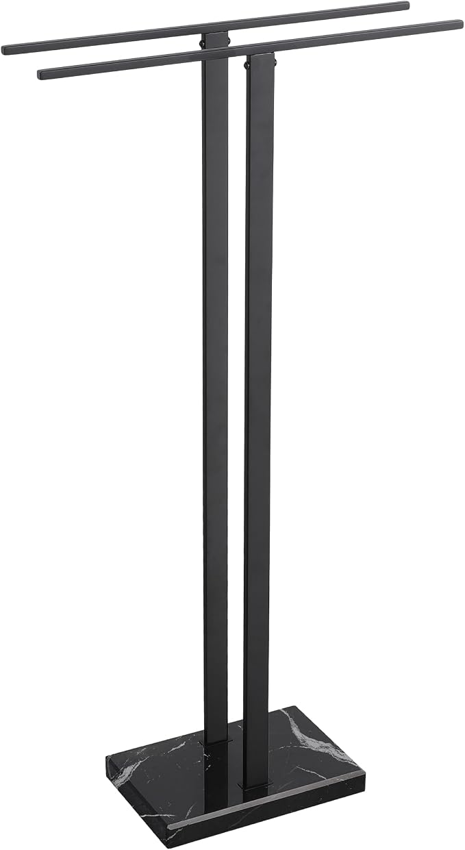 KES Black Towel Racks for Bathroom Freestanding, Fits Large Bath Towel by KES