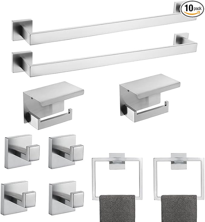 10-Piece Bathroom Hardware Kit by Unknown