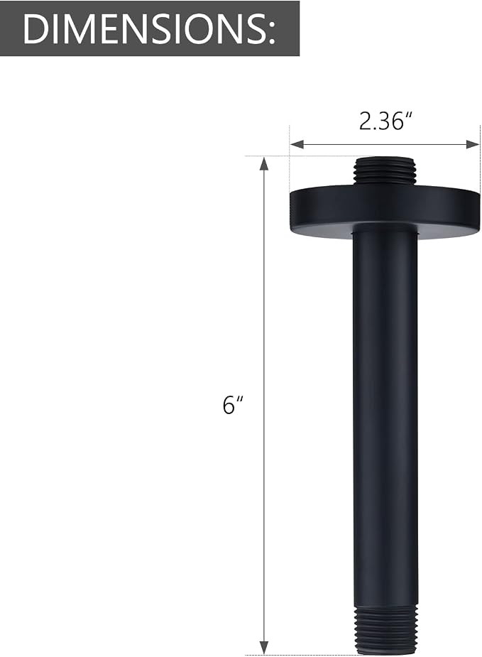 RP61058-RB for 6 inches Anti-leakage Ceiling Wall Mounted Shower Arm and - Image 8