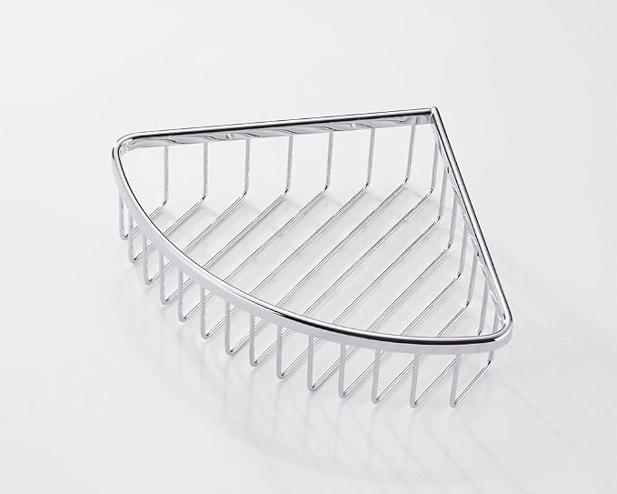 Corner Shower Caddy, Chrome Corner Shower Basket, Wall Mounted Bathroom Soap - Image 3