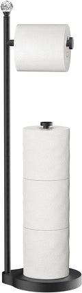 Toilet Paper Holder for Bathroom, Heavy Weighted Metal Free Standing Toilet by Kasunto