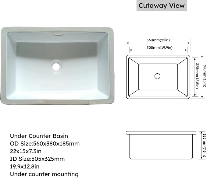 Montary 43"x 22" Bathroom Vanity Top - Image 7