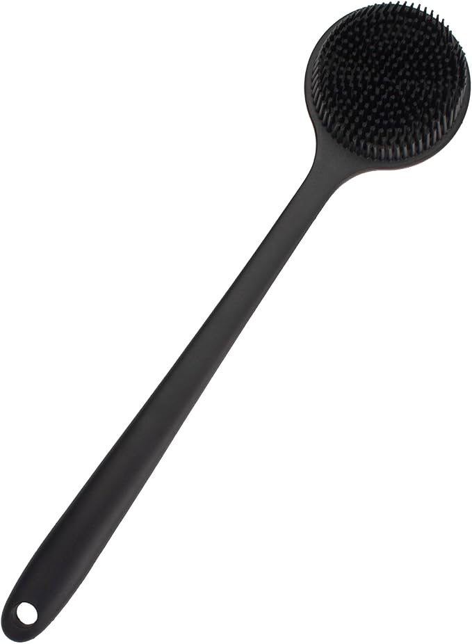 Back Scrubber for Shower, Soft Silicone Back Shower Brush Bath Body Scrubber by SEEMSEEN