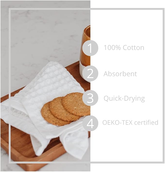 sea me at home Waffle Washcloths Set, 100% Turkish Cotton - Image 3