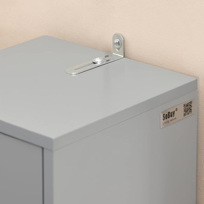 SoBuy Bathroom Narrow Storage Cabinet Skinny Tall Unit - Image 5