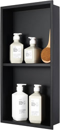No Tile Needed Shower Niche for Bathroom Storage, Recessed Wall Niche, Double by IKITRAEE