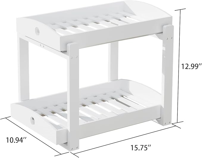 Bamboo Wood Under Sink Organizer 1 Pack, Pull Out Cabinet Organizer 2 Tier - Image 6