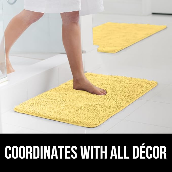GORILLA GRIP Bath Rug Mat 60x24, Thick Soft Absorbent Chenille, Quick Dry - Image 9