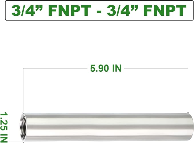 TAISHER 2PCS Stainless Steel Pipe Fittings, 3/4" NPT x 3/4" NPT Female Threaded - Image 4