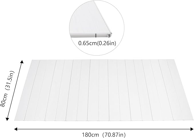 Bathtub Cover 70.8" x 31.5" Folding PVC Bathtub Cover Adjustable Anti-dust - Image 4